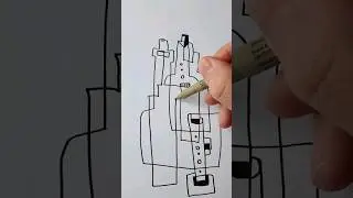 CUBIST STILL LIFE IN PROGRESS. Drawing by Eugene Ivanov