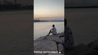 Marina beach 🏝️ salmiya Kuwait 😍