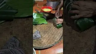 Harvesting Banana Leaves for Traditional Tet Cakes: A Rural Preparation