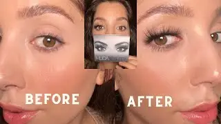 Безумный макияж ресниц с помощью Huda Beauty Hoodie Flares #25 Lashes! Полный обзор и применение!