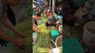 Routine Life at Local Veggie Market #fishmarket #foodmarket #wetmarket #vegetables