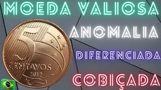 moeda valiosa de 5 centavos 2012. 