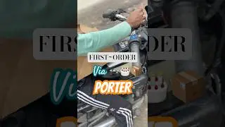 FIRST ORDER through Porter🥳💗#cake #porter #porterdelivery #baker #ytshorts