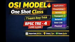 OSI Model Simplest Explanation 🔥 | BPSC TRE-4 Computer Science Marathon Class | Live Class