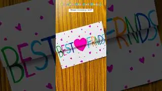 Cute 💖 Friendship Card Idea for Bestie #shorts #shortsfeed #friendshipday #youtubeshorts