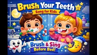 Brush Your Teeth Song for Kids 🪥 | Bedtime Tooth Brushing Dance | Nursery Rhyme #kidssongs