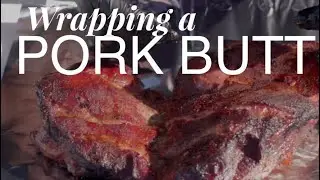 🐖Wrapping A Pork Butt In Foil! #porkbutt#wrapping#foil#smoker