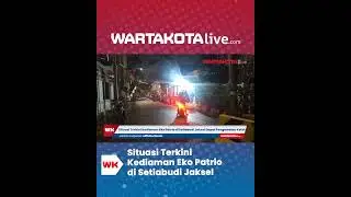 Kediaman Eko Patrio di Jakarta Selatan dijaga ketat sejumlah security, Sabtu (30/8/2025) malam