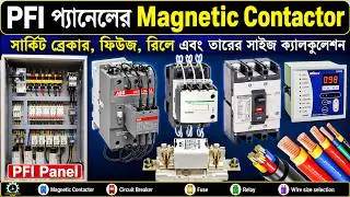 Circuit Breaker , Magnetic contractor ,PFC Relay, Fuse & Wire Size Calculation for PFI Panel. PFI