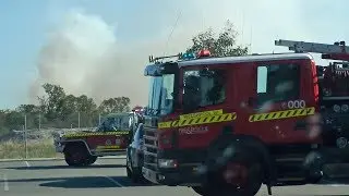15 Fire Trucks Coming & Going From Command Post at Harrisdale, 2 April '13