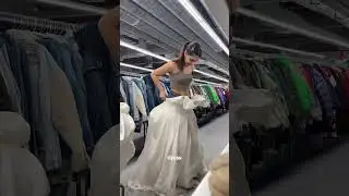 Normalize thrifted wedding dress #ootd #fashion #wedding #shopping #thrifting #vintage #shortvideo