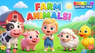 Happy Farm Animal Song 🐮🐷 | Animal Sounds for Kids | Nursery Rhymes