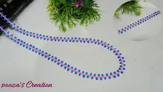 How To Make Simple And Easy Zigzag Potey Making At Home/Jewellery Making/Nepali Pote/साधारण पाेते ।