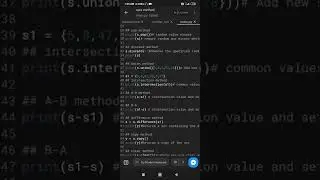 sets method in python || 