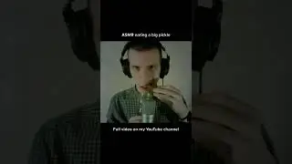ASMR eating a big pickle #asmr #sleep #triggers #relax #reverb