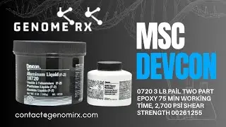 MSC Devcon 10720 Two-Part Epoxy &ndash; 3 lb Pail, 75-Min Working Time, 2700 PSI Strength | GenomiRX
