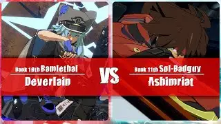 High lvl set GGST. Deverlain (Ramlethal Valentine) Vs Ashimriat (Sol Badguy)