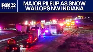 Major pileup as snow wallops northwest Indiana