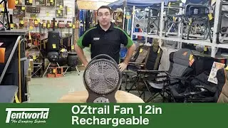 OZtrail Fan 12 Inch Rechargeable Oscillating Fan - Keep Your Tent Cool Through Summer