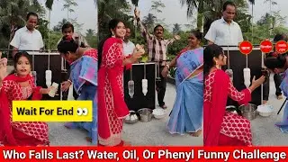Who Falls Last? Water, Oil, or Phenyl Funny Challenge 🤔| শেষ পর্যন্ত কে পতন হবে?/ SK Challenge Video