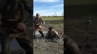 How&rsquo;d He Get Stuck? - Waders Buried in Mud #short #fail #duckhunting