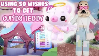 Using 50 Wishes to get CUPIDS TEDDY in Overlook Bay | Roblox