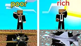 Poor plene vs rich plane in Minecraft..