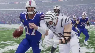 Игровой процесс Madden 25 — «Цинциннати Бенгалс» против «Баффало Биллс» (полная версия Snow Game ...
