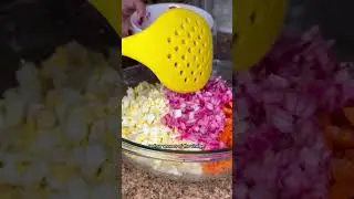 Dominican Style Potato Salad, the traditional white one and the pink one 😋 No apples, raisins or