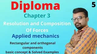 Resolution and composition of forces | Applied mechanics | chapter 3 | diploma mechanics | lec 5