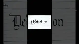 How to write Dedication in Calligraphy with fountain pen | Gothic Calligraphy | Stylish Calligraphy