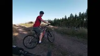 Riding up hopcott with Ryan