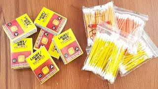 Recycling Waste Matchbox & Cotton buds crafting | Waste material reuse idea