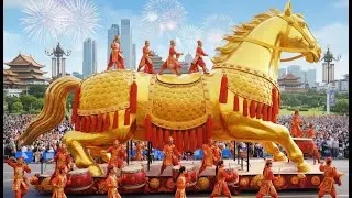 Beijing New Year Parade 2026 (4K) | 180 Giant Chinese Culture Floats in the Heart of Beijing, China