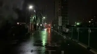 Rainy Night Walk in the City - 4K ASMR - Relaxing Rain Sounds for Sleep & Study