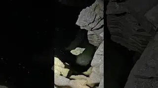 Rock drop down fantastic pit!!! 586 feet straight down