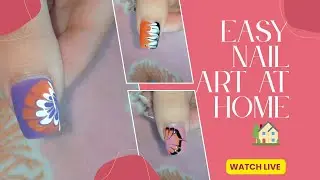 🔴 Beginner Friendly Easy Nail Art LIVE 💅🏻✨ | Simple nail designs at home 🏡