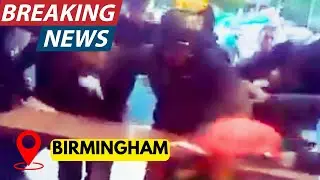 BREAKING NEWS: BIRMINGHAM GANG MOB LONE MAN OUTSIDE PUB AND SMASH CAR