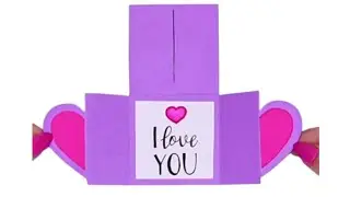 How to make easy card for valentine's day| valentine's day card making very easy