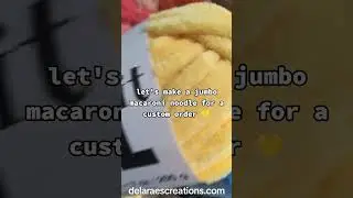 let's crochet a jumbo macaroni noodle for a custom order #commissionart