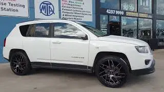 Jeep Compass fitted with Hussla Wheels Savage rims walk around.