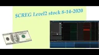 $CREG Level2 stock 8-14-2020 Market open - daily runner