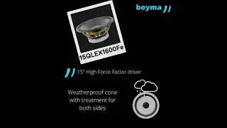 Beyma - 15QLEX1600Fe - High Force Factor and ultra low distortion driver.