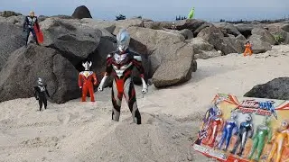SERUNYA DAPET ULTRAMEN DI PINGGIR PANTAI | Ultraman Taro, Ultraman Zero, Ultraman Orb | Mainan Anak