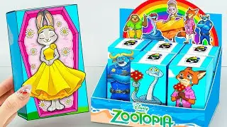 💖Paper DIY💖 UNBOXING JUDY HOPP Coffin Box 🐰⚰️ Open All ZOOTOPIA 2 MYSTERY BOX, Blind Box DIY | ASMR