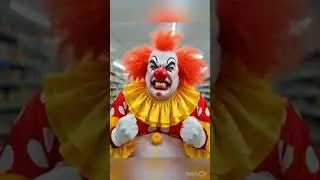 NIGHTMARE CLOWN DESTROYS SUPERMARKET CHECKOUT! 🤡💥 #shorts #supermarket #shop #clown