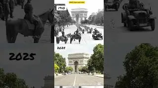 WW2 before & after Germany gate 1945vs2025#ww2#germany #gate#war#britain#thenandnow#history#ytshorts
