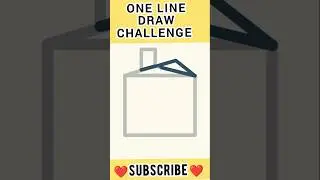 ✏️ single line draw  challenge with cuite #challenge #gaming #shortvideo #viral #new
