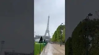 Eiffel Tower 🗼in Rain🌧️ #paris #eiffeltower