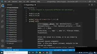 Python Program to Illustrate Different Set Operations